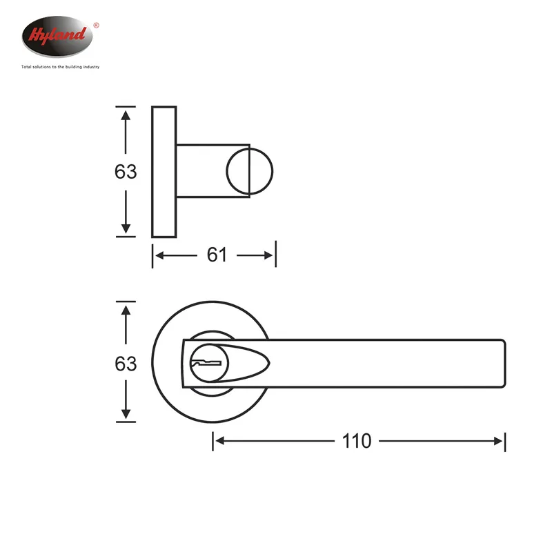Hyland 8828 SSET lever handle, view 2