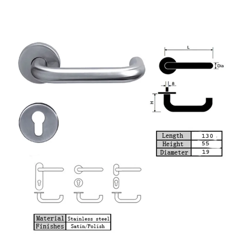 Hyland 9003E Stainless Steel Handle, view 7