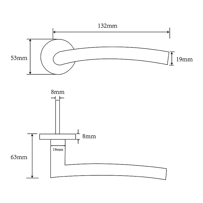 Hyland 9007S Stainless Steel Handle, view 6