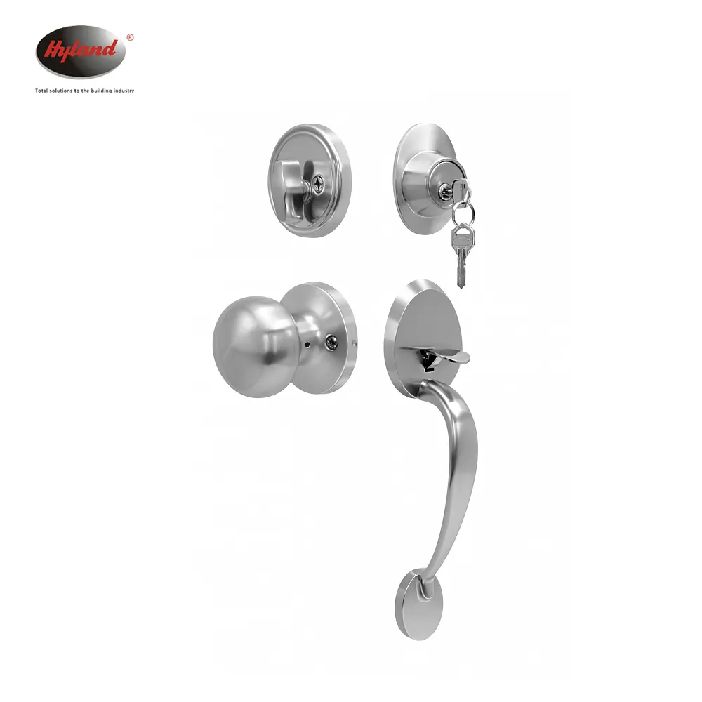 ANSI Grade 3 keyed deadbolt lock set with strike plate