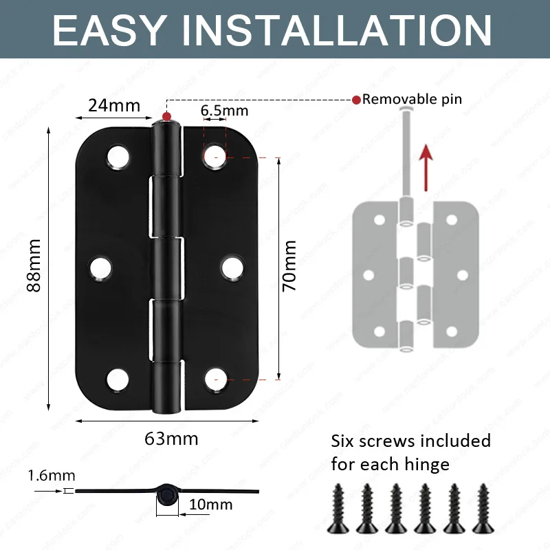 Hyland BL027 brass and steel hinges