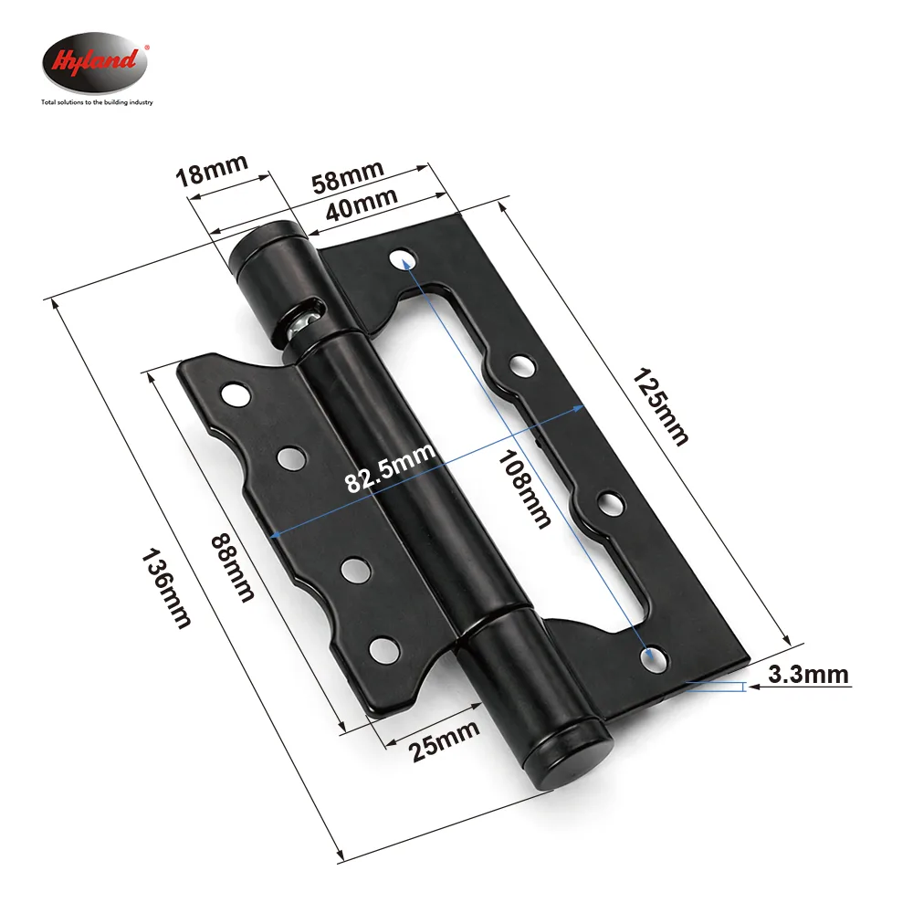 Hyland BL031 brass and steel hinges