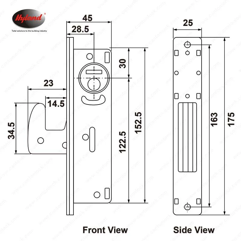 Hyland HY006ET lock case, view 4