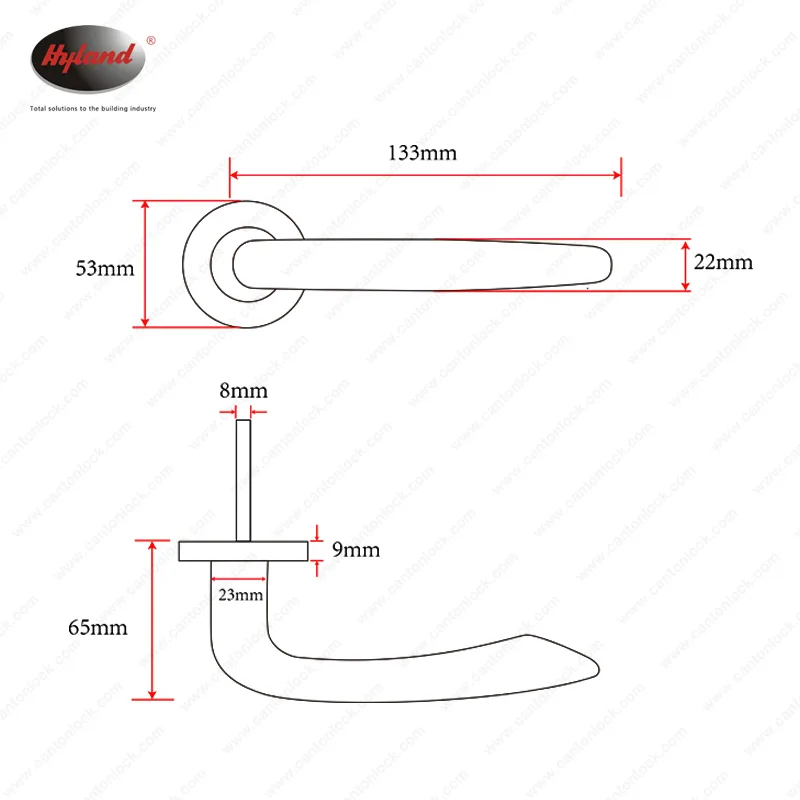 Hyland LH1056 SS Stainless Steel Handle, view 8